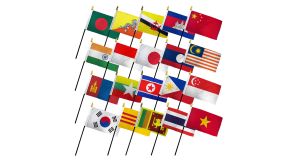 (4x6in) Set of 20 Asian Stick Flags