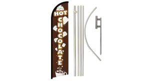 Hot Chocolate Windless Banner Flag & Pole Kit