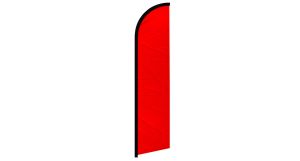 Red Solid Color Windless Banner Flag