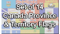 3x5ft Set of 14 Canadian Province/Territory Flags