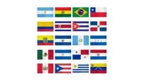 2x3ft Set of 20 Latin American Flags shown countries included