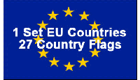 4x6in Set of 27 European Union Flags shown countries included