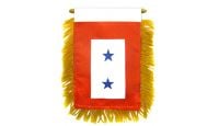 Blue Star Service 2 Star Rearview Mirror Mini Banner 4in by 6in