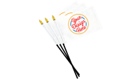 Custom 4x6in Stick Flags