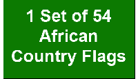 12x18in Set of 54 African Stick Flags shown countries included
