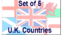 2x3ft Set of 5 UK Country Flags