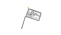 Join Or Die Stick Flag 4in by 6in on 10in Black Plastic Stick