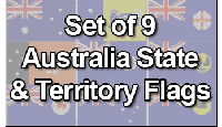 3x5ft Set of 9 Australia State/Territory Flags