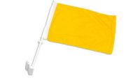 Yellow Double-Sided Car Flag