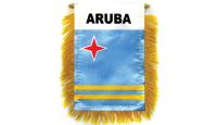Aruba Light Blue Rearview Mirror Mini Banner 4in by 6in