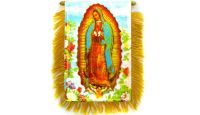 Lady of Guadalupe Rearview Mirror Mini Banner 4in by 6in
