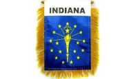 Indiana Rearview Mirror Mini Banner 4in by 6in
