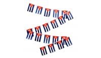  Set of 20 Cuba 12x18in Flags On 30ft String