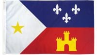 Louisiana Acadiana Printed Polyester Flag 3ft by 5ft