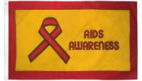 Aids Awareness Printed Polyester Flag 3ft by 5ft
