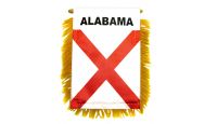Alabama Rearview Mirror Mini Banner 4in by 6in