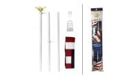 All Pieces Included in American Flag and Flag Pole Kit.