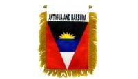 Antigua & Barbuda Rearview Mirror Mini Banner 4in by 6in