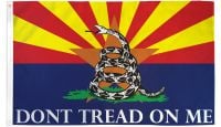 Don't Tread On Me Arizona Gadsden Printed Polyester Flag 3ft by 5ft