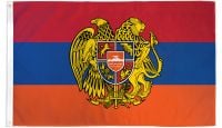 Armenia Coat of Arms  Printed Polyester Flag 3ft by 5ft