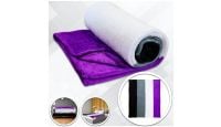 Asexual Blanket 50in by 60in in Soft Plush with closeups of material and displayed on furniture