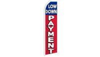 Low Down Payment Superknit Polyester Swooper Flag Size 11.5ft by 2.5ft
