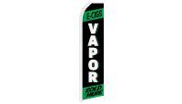 Vapor Green & Black Superknit Polyester Swooper Flag Size 11.5ft by 2.5ft