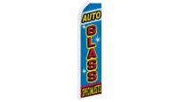 Auto Glass Specialists Superknit Polyester Swooper Flag Size 11.5ft by 2.5ft