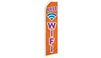 Free Wifi Superknit Polyester Swooper Flag Size 11.5ft by 2.5ft