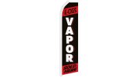 Vapor Red & Black Superknit Polyester Swooper Flag Size 11.5ft by 2.5ft