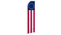 Betsy Ross Superknit Polyester Swooper Flag Size 11.5ft by 2.5ft