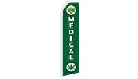 Medical MJ Superknit Polyester Swooper Flag Size 11.5ft by 2.5ft