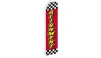 Alignment Red Checkered Superknit Polyester Swooper Flag Size 11.5ft by 2.5ft