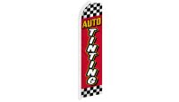Auto Tinting Red Checkered Superknit Polyester Swooper Flag Size 11.5ft by 2.5ft