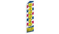 Barber Shop Letters Superknit Polyester Swooper Flag Size 11.5ft by 2.5ft