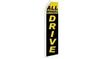 All Wheel Drive Superknit Polyester Swooper Flag Size 11.5ft by 2.5ft