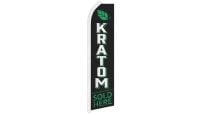Kratom Sold Here Superknit Polyester Swooper Flag Size 11.5ft by 2.5ft