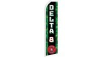 Delta 8 Sold Here Superknit Polyester Swooper Flag Size 11.5ft by 2.5ft