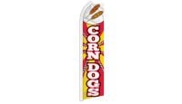 Corn Dogs Superknit Polyester Swooper Flag Size 11.5ft by 2.5ft