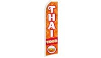 Thai Food Superknit Polyester Swooper Flag Size 11.5ft by 2.5ft