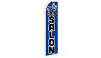 Hair Salon Superknit Polyester Swooper Flag Size 11.5ft by 2.5ft