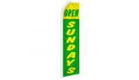Open Sundays Green & Yellow Superknit Polyester Swooper Flag Size 11.5ft by 2.5ft