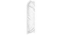 White Solid Color Superknit Polyester Swooper Flag Size 11.5ft by 2.5ft