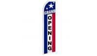 Grand Opening RWB Superknit Polyester Swooper Flag Size 11.5ft by 2.5ft