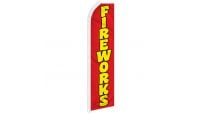 Fireworks Red Superknit Polyester Swooper Flag Size 11.5ft by 2.5ft