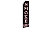 Smoke Shop Black Superknit Polyester Swooper Flag Size 11.5ft by 2.5ft