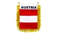 Austria Rearview Mirror Mini Banner 4in by 6in
