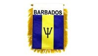 Barbados Rearview Mirror Mini Banner 4in by 6in