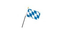 Bavaria Stick Flag 4in by 6in on 10in Black Plastic Stick