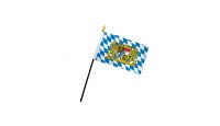 Bavaria Lion Stick Flag 4in by 6in on 10in Black Plastic Stick